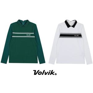 볼빅 여성 골프 컬러블럭 에리 티셔츠 VLTSO905