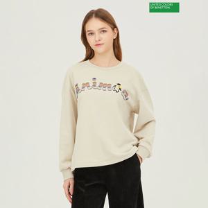 베네통 펭귄 레터링 티셔츠 BATS58361_BE