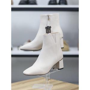 바이로쏘 세이브존06 소가죽 스퀘어 토 미들힐 6cm 앵클부츠 (BY)24S12138CE2