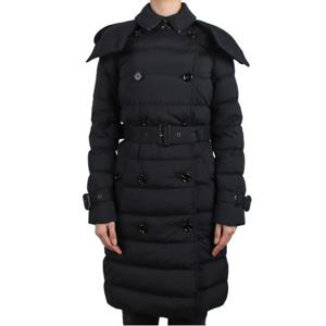 버버리 여성 벨트 후드 다운 패딩 블랙 8096357 A1189