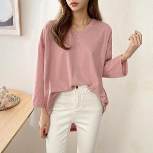 빅사이즈 411 시그니브이넥무지루즈티 DNOQ505