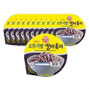오뚜기 맛있는 오뚜기밥 발아흑미 210g 12개