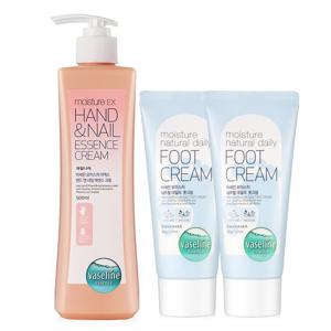 [과일나라]바세린 핸드앤네일 핸드크림 500ml+풋크림 60ml 2개