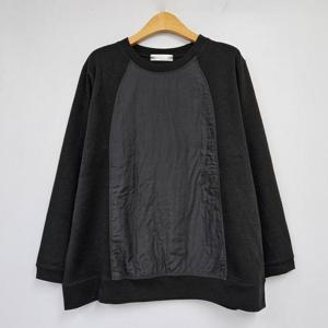 빅사이즈 411 패딩블록라운드긴팔티 DIRT340