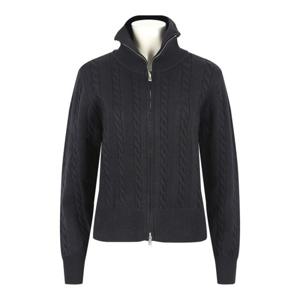 [리빌모아]여자 꽈배기 반목 집업 모달 니트 SGW-KN-Q054-검정