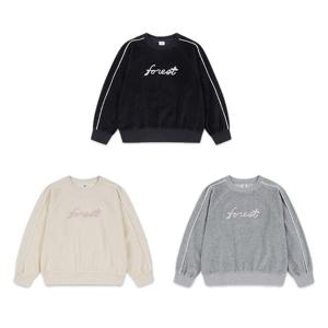 [탑텐키즈]MKE4TR2201 여아) 테마 윈터캠프 벨로아 파이핑 스웨트셔츠