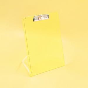 문화 스탠딩 투명 클립보드 A4 F915N-74 낱개 노랑