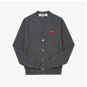 [꼼데가르송(잡화)][꼼데가르송]플레이 레드 하트 와펜 남성 가디건 (P1N008 3)