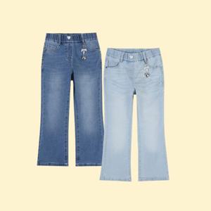 [로엠걸즈(아동)]키링장식 부츠컷 데님스판청바지RGTJ2512C