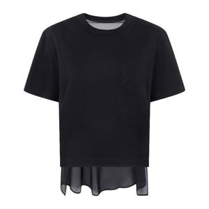 사카이 포켓 디테일 레이어드 코튼 저지 티셔츠 2507690 001