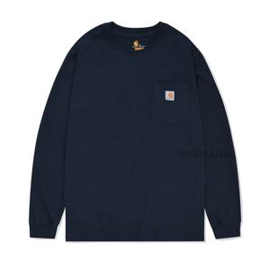 [칼하트]칼하트 K126 워크웨어 포켓 긴팔티 네이비
