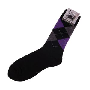 남성양말 블랙퍼플그레이 아가일 장목 정장신사양말