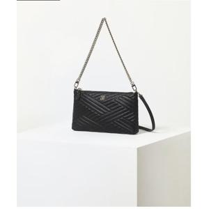 [닥스] 블랙 칼라일 엠보 가죽 골드DD 체인 월릿백 DCWA4F279BK