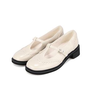 [바바라(슈즈)]브로그 디테일 T스트랩 메르제인 로퍼_BBH544_IV