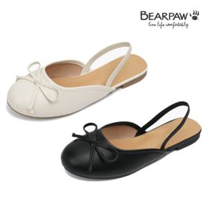 베어파우 TERI 여성 리본 밴드 슬링백 K2959RA-W-PC
