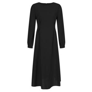 샵앤) 여성 데이트록 셔링 뒷리본 편안한 면 롱 원피스 NARU-WDR-20353-블랙