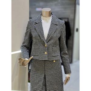 [미니멈] 체크 크롭 재킷 MYAAWJ1070