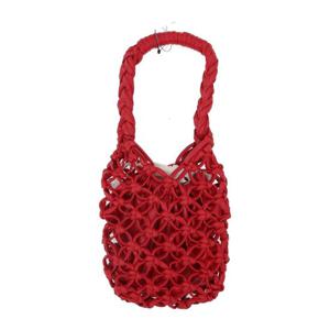 꼼데가르송 레드 위븐 라이트웨이트 핸드헬드 백 ROK203S25 2RE