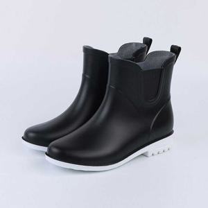 패션 반장화 여자 워커 부츠 우화 고무 숏레인 단화