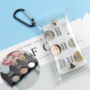 여행 일본 엔화 동전 크기별 보관 포켓 주머니 1P