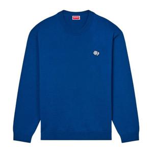 겐조 로얄 블루 크루넥 스트레이트 헴 스웨터 FF55PU726 3LB67