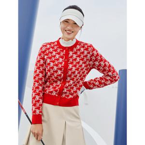 [빈폴골프][빈폴골프] 여성 자카드 카디건 - 레드 (BJ4851A056)