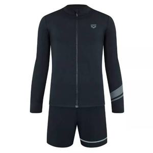 아레나  에센스 레귤러핏 집업 래쉬가드 세트(A5BM1PC05BLK)