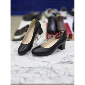 허시파피 세이브존05 여성 청키힐5Cm굽 세미캐주얼 오피스룩 펌프스 구두 HGDS FQ421