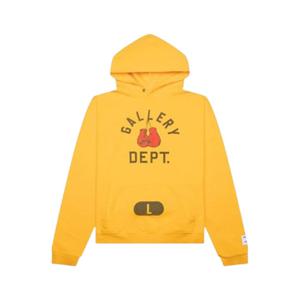 갤러리디파트먼트 로고 복싱 머치 후드티셔츠 옐로우 남성 BMH-50012
