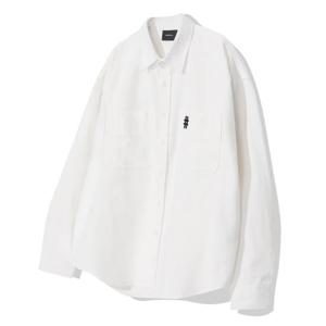 [빈트릴] 에센셜 해시태그 로고 옥스포드 셔츠  BA243SI001_OF