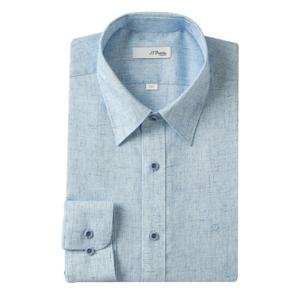 [듀퐁]25년 SS 신상 일반핏 린넨혼방 긴팔셔츠 -SE5SM11LS128SBU(블루)