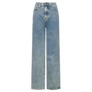 샵앤) 여성 사계절 4사이즈 3기장 빈티지 연청 세미 와이드 청바지 INT-WPT-20533-숏