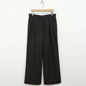 샵앤) 국산 여성 투턱 쿨 와이드 2사이즈 면바지 PRO-WPT-4354-블랙