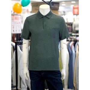 크로커다일 세이브존03 [피에르가르뎅] 남성 여름 쿨링 링클 포켓 반팔 카라 티셔츠 AGPQTS2419A