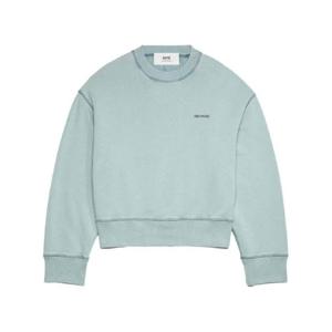 AMI Paris 로고 자수 스웨트셔츠 H23USW016JE0052