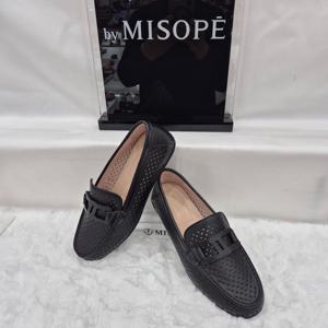 [미소페]By미소페 여성 펀칭 디테일 로퍼 112HH319ZP006 BLACK 5