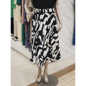 미니멈 세이브존01 기하학 패턴 플레어 스커트 MYBGWS3170