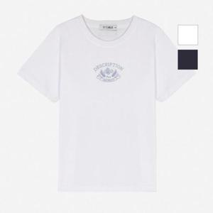 뱅뱅 동백01 여성 자수 레터링 실켓 반팔티 CTL315