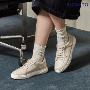 엘칸토  (LCWS09U513) 여성 소가죽 자수 스니커즈 3.5cm