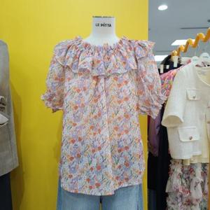 르피타 DP01 꽃무늬셔링블라우스 L252UBL656