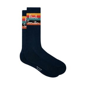 [PAUL SMITH] 라프리마 남성 칼치니 콜란트 코튼 스트라이프 양말 M1A380CIN117 47 네이비 /9