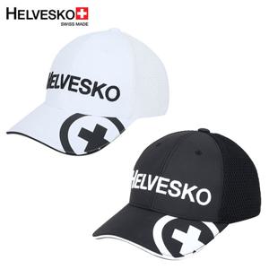 [헬베스코] 로고 메쉬 배색 공용 골프모자 2종택1