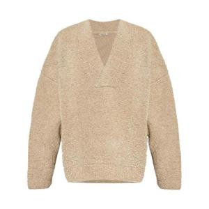 25 FW 피어오브갓 로고 아플리케 V넥 스웨터 FG24FW20727MOB TP432460643