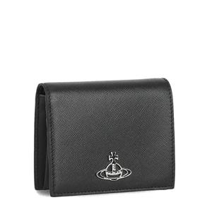 [비비안웨스트우드] ORB 로고 51150031W L001N N401 비비안 웨스트우드 사피아노 가죽 반지갑