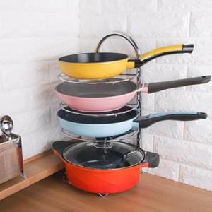 아트박스/아도라하우스 크롬 후라이팬 냄비 5단 주방용품 정리대