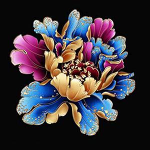 아트박스/퍼즐사랑 골드 플라워 (3D)(사각) 보석십자수 45x45