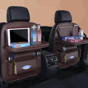아트박스/이룸 차량용 가죽 수납 멀티 트레이 시트백 뒷좌석테이
