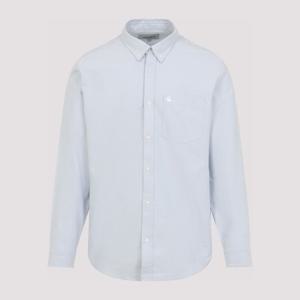 칼하트윕 C-로고 버튼다운 셔츠 I03079931LXX BLUE