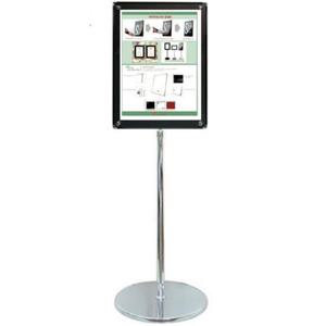 포스터 자석액자 스탠드(APS-1000CP) A2 크롬 흑색펄 볼트형벽걸이액자