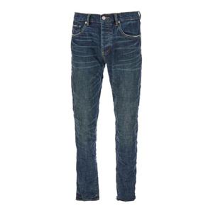 PURPLE BRAND Blue Jeans with Low Rise and Stonewashed Effect in Denim Man P001DKSR323